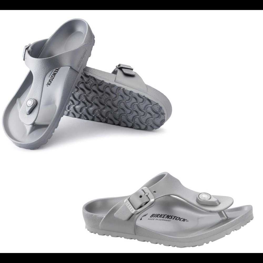 Birkenstock Gizeh Eva Silver Sandals sz 33